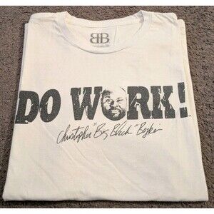 Vintage Y2K Christopher Big Black Boykin Do Work Rob & Big MTV White Shirt Men's